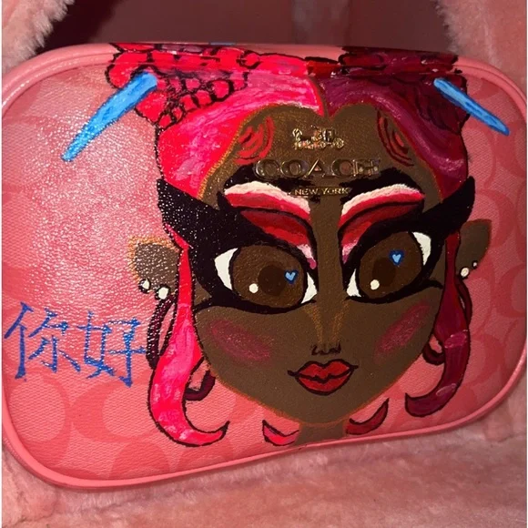 Custom pink red ruby da sleeze nicki Minaj coach bag💖❤️‍🔥 - Picture 12 of 13